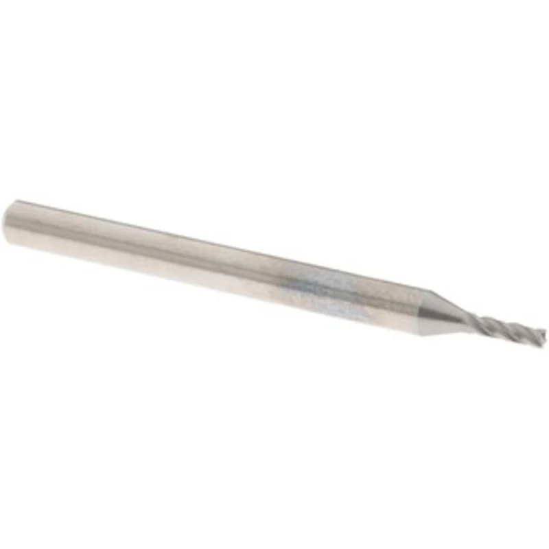 OSG 1.4mm, 0.171 LOC, 1/8 Shank Diam, 1-1/2 OAL, 4 Flute, Solid Carbide Square End Mill Single End, Uncoated, Spiral ...